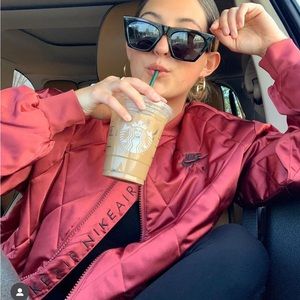 NIKE AIR RED SATIN BOMBER UNISEX JACKET XS